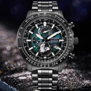 【CITIZEN 星辰】PROMASTER系列 100週年限量 宇宙幻彩 光動能電波 飛行腕錶 母親節 禮物 推薦(BY3005-56E)