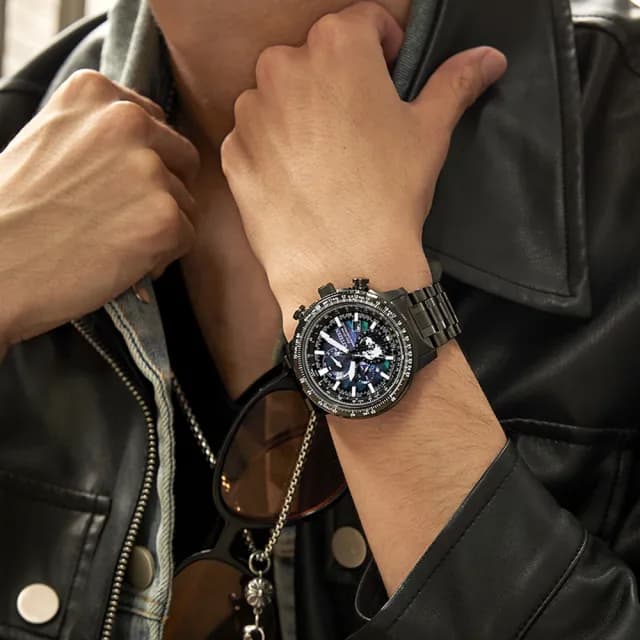 【CITIZEN 星辰】PROMASTER 100週年限量 宇宙幻彩 光動能電波腕錶 父親節 禮物 送禮 推薦(BY3005-56E)