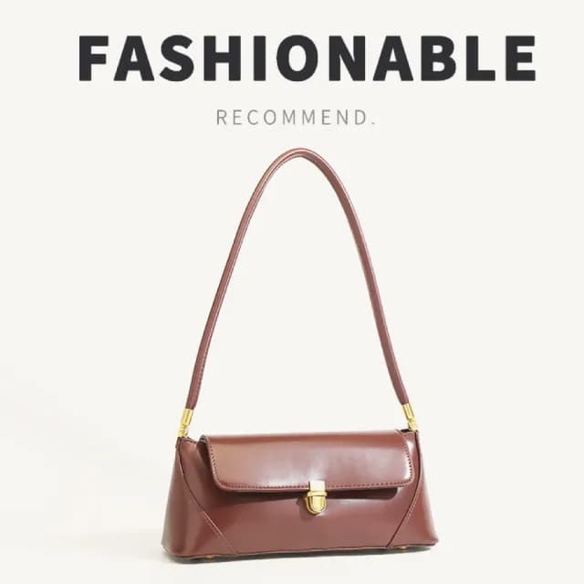 【簡約復古】雙11 法式都會女子高雅腋下包(女生生日禮物 穿搭配件 皮革 肩背包 側背包 單