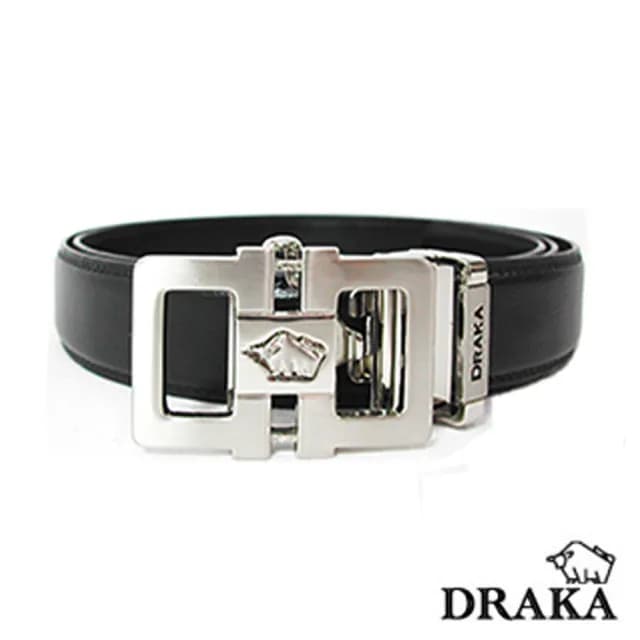 【DRAKA 達卡】父親節禮物 真皮 時尚男用牛皮自動皮帶(41DK6014)