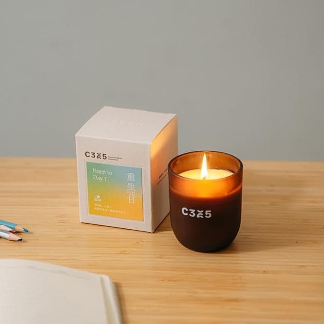 【C365】重生日 蠟燭120g 柑橘茶香調(蠟燭 香氛 療癒 居家)