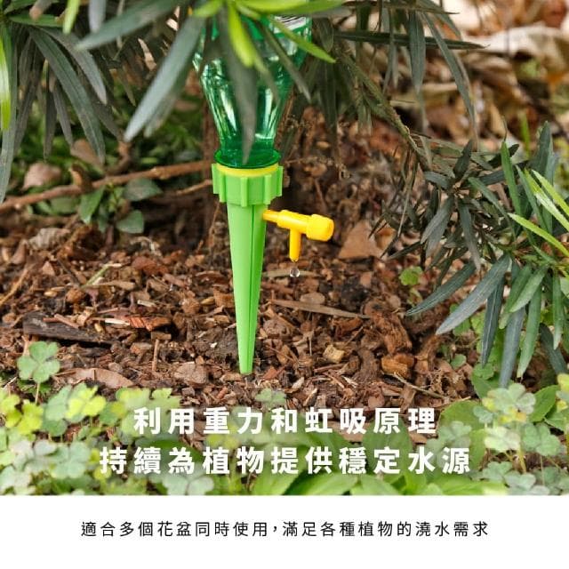 【心花開】自動可調節水流澆花器-6入組(滴水器 家用澆水器 多肉 園藝用品 植物盆栽 灑水 懶人澆水工具)