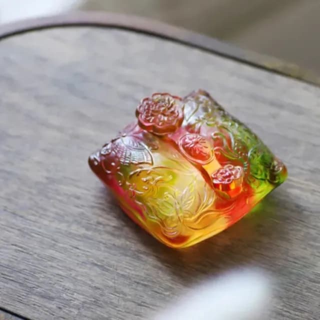 【琉璃工房LIULI】LIULI 花舞如意 入厝禮/生日禮物(結婚禮物/畢業/入厝禮/節日贈禮/企業贈禮/退休)