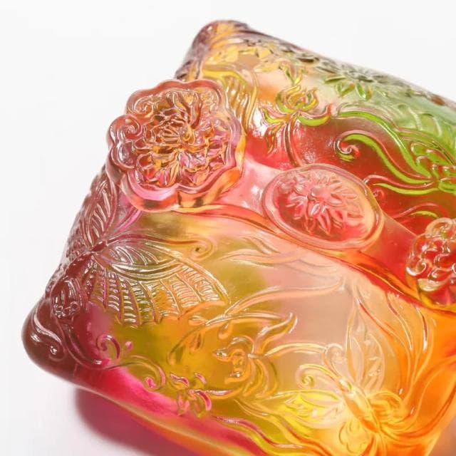 【琉璃工房】LIULI 花舞如意(生日贈禮/節日贈禮/企業贈禮/退休禮物/結婚禮物/擺飾/文鎮/琉璃工房LIULI)
