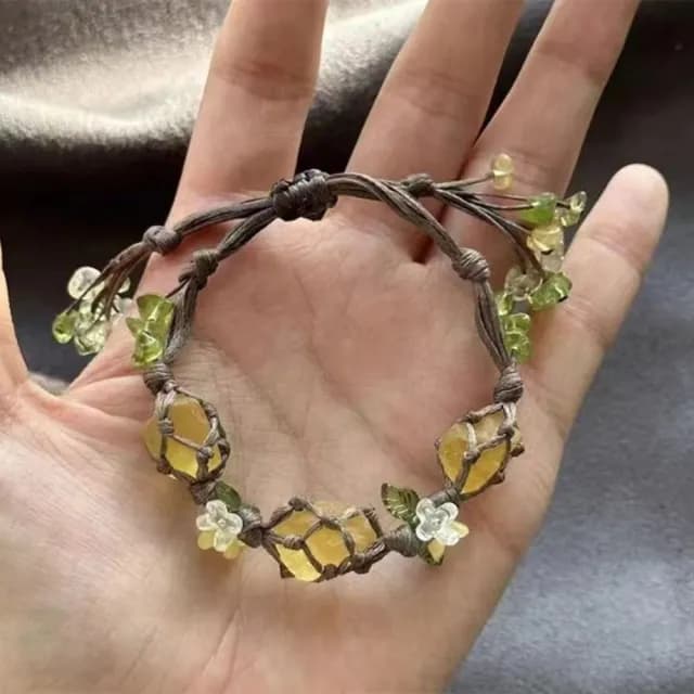 【Penny珮妮】桂花樹與生命力水晶編織手鍊(母親節禮物/交換禮物/送女友/送閨蜜/生日禮物/情人節)
