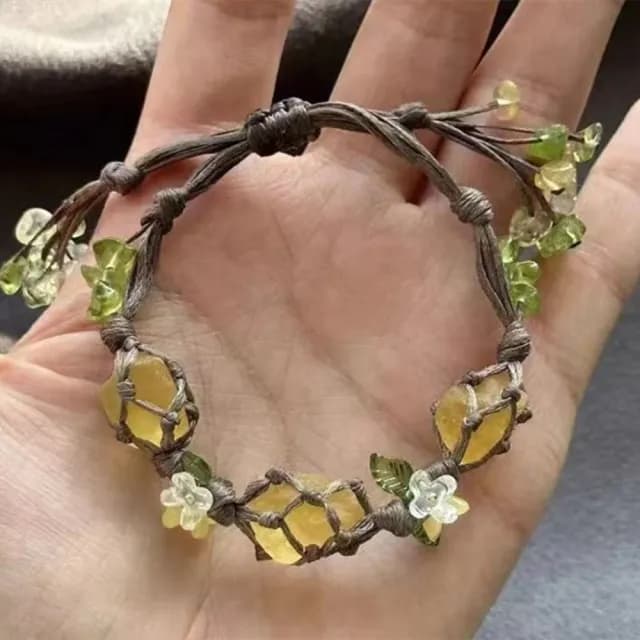 【Penny珮妮】桂花樹與生命力水晶編織手鍊(母親節禮物/交換禮物/送女友/送閨蜜/生日禮物/情人節)
