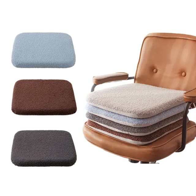 【kingkong】泰迪絨太空記憶棉坐墊 辦公室減壓椅墊(交換禮物)