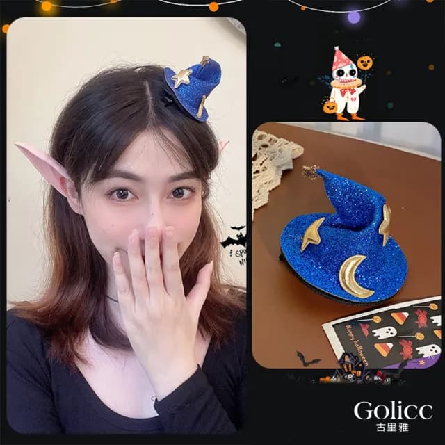 【Golicc】萬聖節 俏皮裝扮 搞怪髮夾 多款(髮飾 南瓜 骷髏 節慶禮物 主題穿搭)