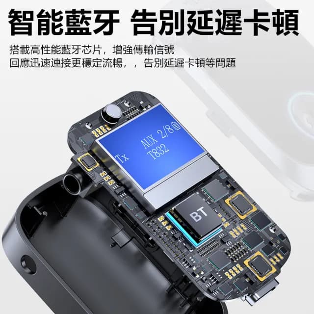 【Nil】雙11 C85 全能型二合一音頻適配器 車家兩用 LED屏顯發射器 藍牙5.4 電視電腦音響平板耳機接收器