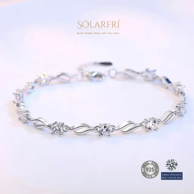 【SOLARFRi】輕奢設計款手鍊｜女士手鏈可調整手圍大小 附禮盒包裝(閨蜜女友老婆情人生日禮物)