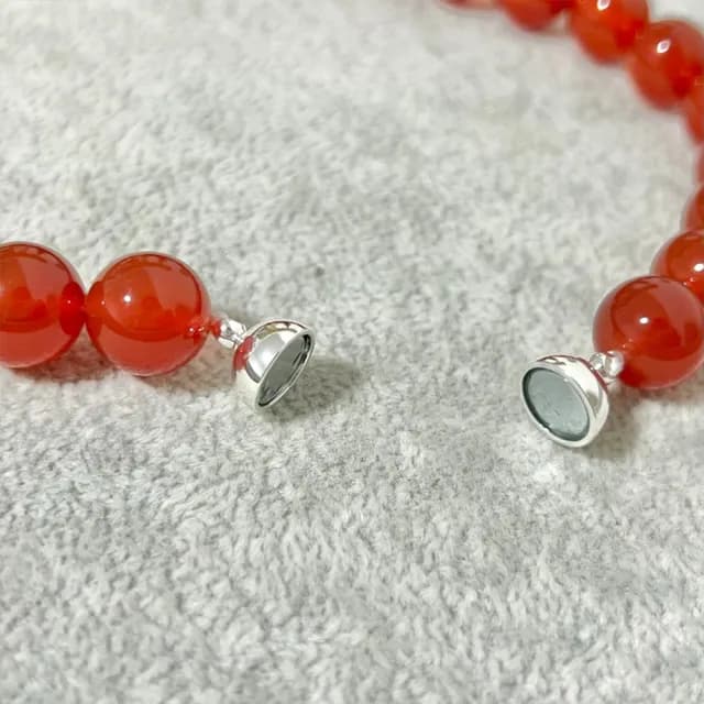 【KT DADA】瑪瑙項鍊 紅瑪瑙 白水晶項鍊 法式項鍊 磁吸項鍊 復古項鍊 高級感 送女生 禮物 項鍊