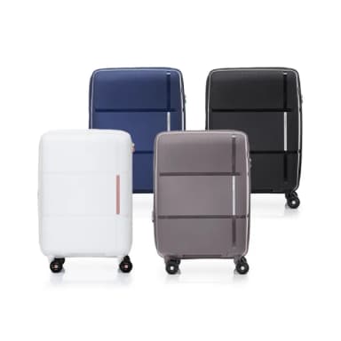 【Samsonite 新秀麗】20吋 INTERLACE 可擴充大容量輕量PP防盜拉鍊行李箱/登機箱/旅行箱(多色可選)