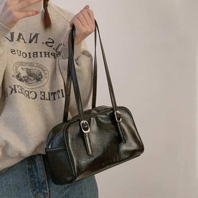 【LEESA】保齡球包\復古包包\小眾包包\腋下包\單肩包\大容量包\黑色女包\平價包包\百搭單肩包\女生禮物