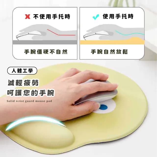 【有我保護】ins搞怪表情護腕墊(人體工學 手腕墊 護手墊 鼠標墊 辦公室 擺飾 禮物 舒壓 鼠標墊 減壓墊)