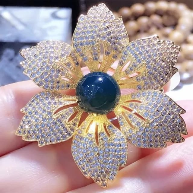 【Penny珮妮】墨西哥藍珀11mm胸針吊墜二用(款26/母親節禮物/交換禮物/送女友/送閨蜜/生日禮物/情人節)