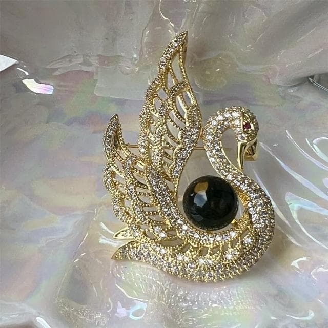 【Penny珮妮】墨西哥藍珀11mm天鵝胸針吊墜二用(生日禮物/母親節/閨蜜送禮/交換禮物/情人節/送女友)
