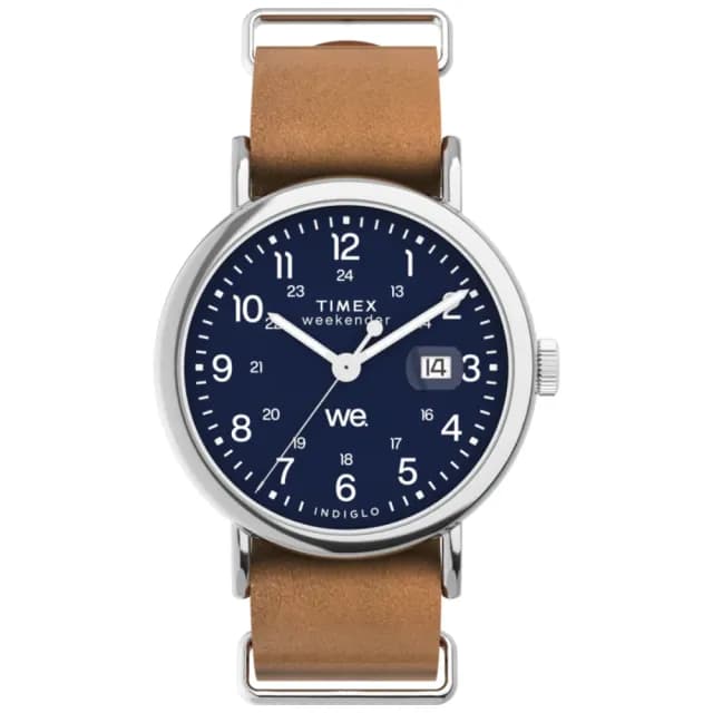 【TIMEX】天美時 週末系列  每天都是休假日 40毫米休閒風格手錶 藍x棕 TXTW2W86800