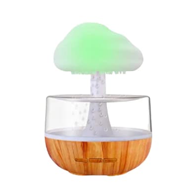 【森林雨夜】室內小雲朵雨滴舒眠加濕器(白噪音 七彩變光 精油香薰燈 氛圍燈 擴香機 小夜燈 交換禮物)