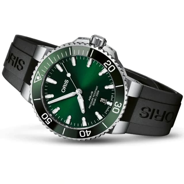 【ORIS 豪利時】Aquis 時間之海系列 潛水機械腕錶 父親節 禮物 送禮 推薦(0173377664157-0742264FC)