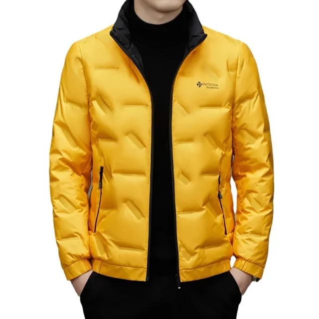 【巴黎精品】父親節禮物 真羽絨90%白鴨絨羽絨外套羽絨衣夾克(男士保暖立領時尚羽絨男外套4色a1is37)