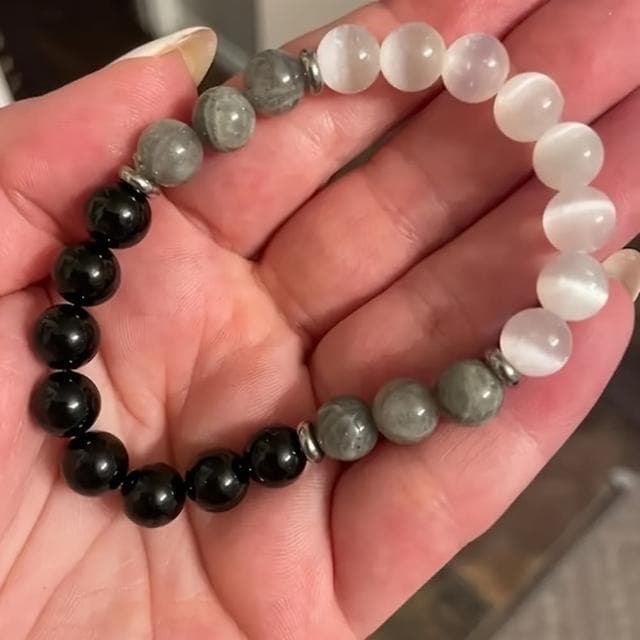 【Penny珮妮】虎眼石黑曜石貓眼石綠東陵白水晶黃水晶孔雀石手鍊8mm3款可選(母親節/交換禮物/送女友)
