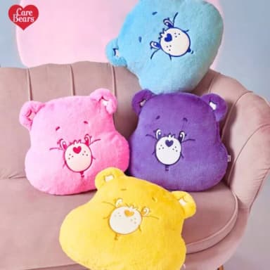 【Care Bears】美國彩虹熊愛心熊Care Bears超柔絨毛抱枕靠墊靠枕玩偶沙發枕頭(女友生日情人聖誕交換禮物)