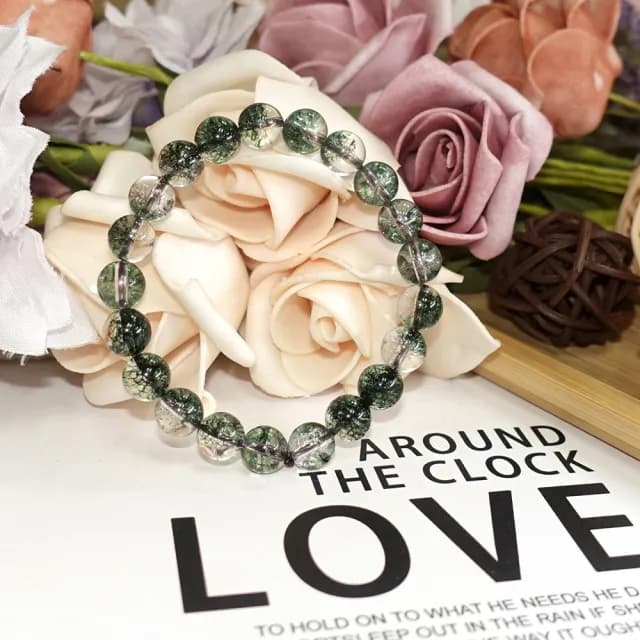 【德山珠寶】8mm綠幽靈異象水晶手鍊(CE476)