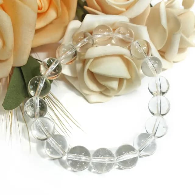 【德山珠寶】特價5A級10mm天然白水晶手鍊(CE476)