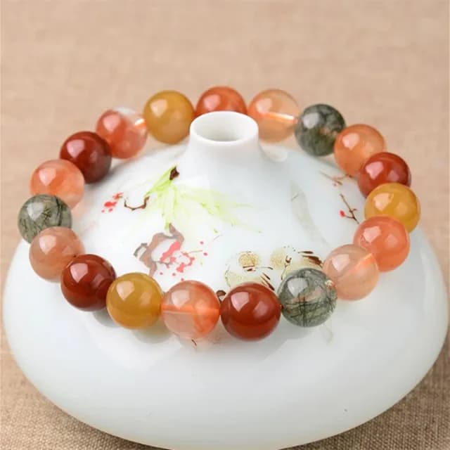 【Penny珮妮】6A級福祿壽彩兔毛手鍊8mm(母親節禮物/交換禮物/送女友/送閨蜜/生日禮物/情人節)