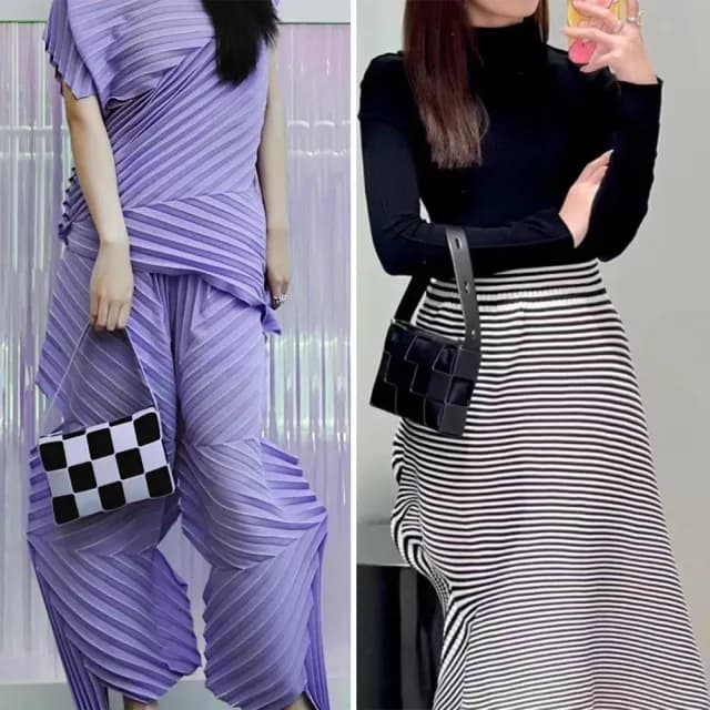 【KT DADA】情人節禮物 鏤空包包 斜背盒子包 腋下手提包 潮流 女生小包 禮物 棋盤格包 小方包 手提包 日本