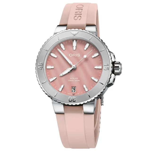 【ORIS 豪利時】Aquis 時間之海系列 潛水機械腕錶 七夕 情人節 禮物 送禮 推薦(0173377704158-0741866FC)