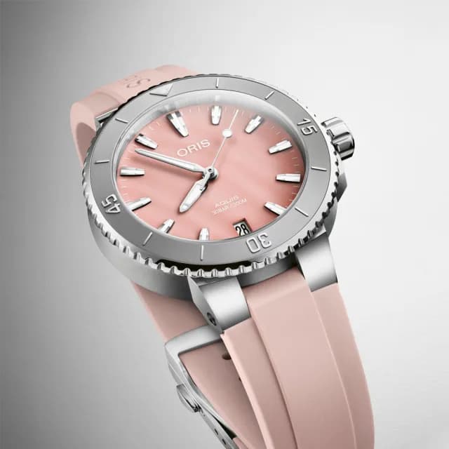 【ORIS 豪利時】Aquis 時間之海系列 潛水機械腕錶 七夕 情人節 禮物 送禮 推薦(0173377704158-0741866FC)