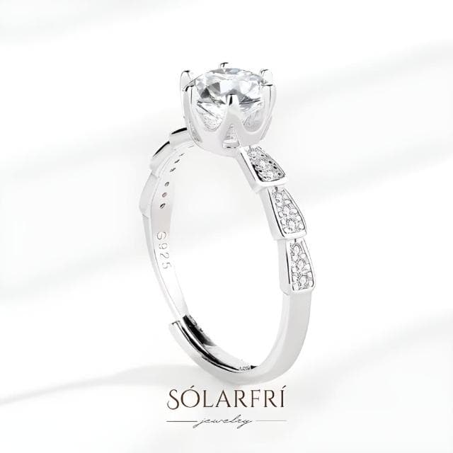 【SOLARFRi】輕奢閃耀戒指｜可調整戒圍大小禮盒包裝(情人女友母親老婆紀念日禮物)
