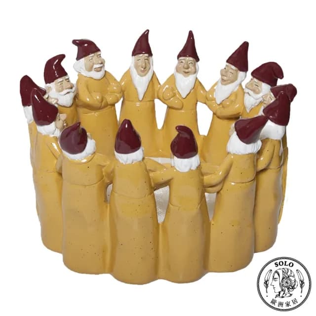 【SOLO 歐洲家居】HARVESTTIME 聖誕老公公擺飾 黃色 22CM 北歐風格 居家裝飾 燭台 禮物 收納