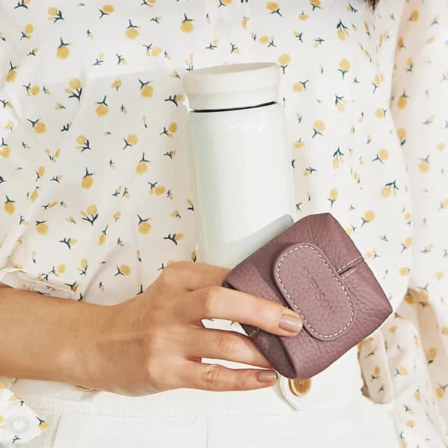 【CHENSON】雙11 真皮 三種用法小餃子 零錢包 送手腕帶(W21217)