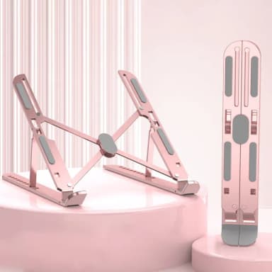 【Ouboo】加大號10檔調節筆電支架 鋁合金筆記型電腦散熱支架 超輕摺疊支架 禮物(適用17吋內筆記本電腦)