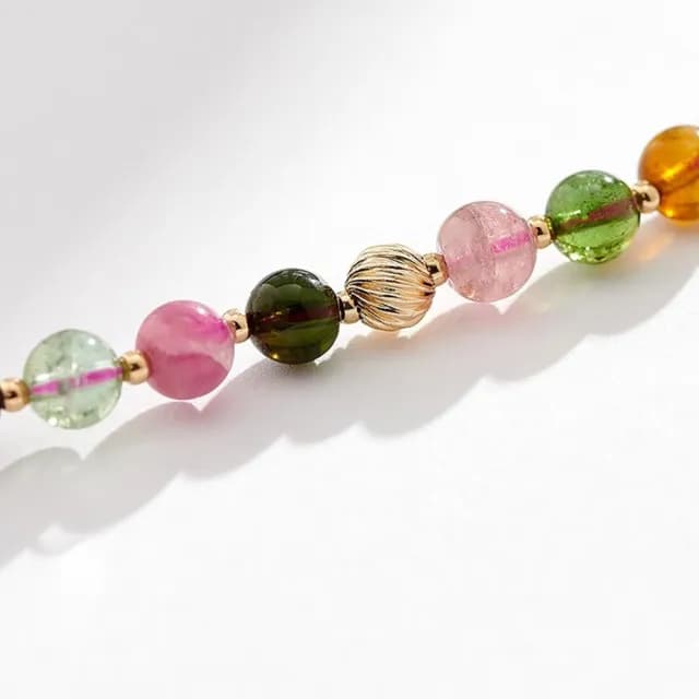 【LEESA】雙11 碧璽手串\石榴石手串\招財手鍊\能量手環\串珠水晶\禮物\多圈手串\手串\水晶手鍊\