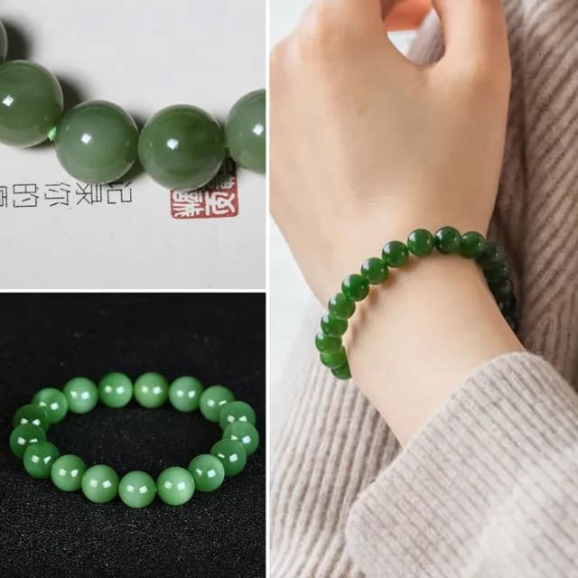 【LEESA】情人節禮物 碧玉款\珠連富貴手串\佛珠\和田玉手串\碧玉手鐲\招財手鍊\保平安\文玩佛珠\串珠手鍊