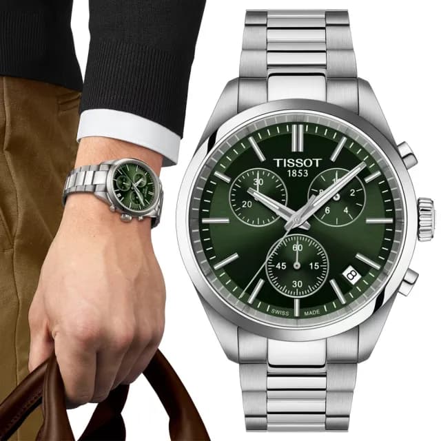 【TISSOT 天梭 官方授權】PR100 經典時尚 計時腕錶 七夕 情人節 送禮 推薦(T1504171109100)