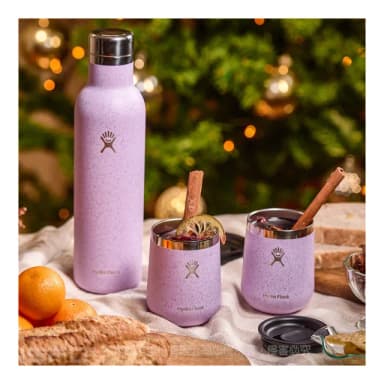 【Hydro Flask】25oz 10oz 保溫 酒瓶 紅酒杯 禮盒組 石英紫(熱紅酒 交換禮物 聖誕禮物 情人節禮物)