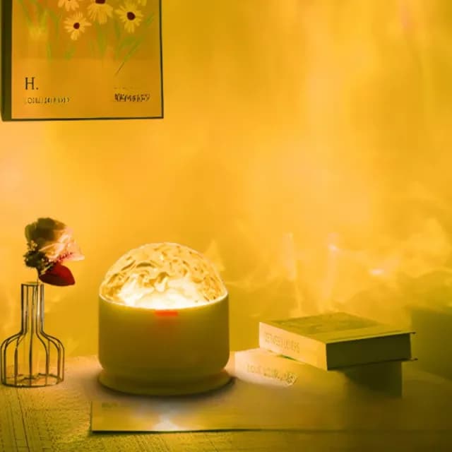 【魔球】16色遙控水波紋旋轉氛圍燈(小夜燈 床頭燈 氣氛燈 聖誕禮物 拍攝道具 裝飾燈 告白 動態燈)