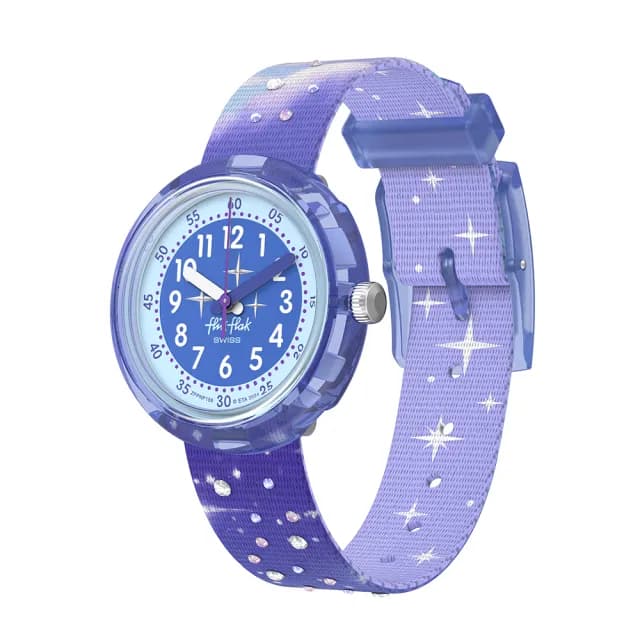 【Flik Flak】兒童手錶 MYSTIC CLOUDS /兒童禮物/安全防水/瑞士製造 FPNP158(31.85mm)