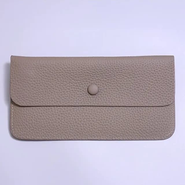 【LEEHER】雙11 女生/長夾/信封錢包/超薄皮夾/長款錢包/牛皮手拿包/錢夾/黑色錢包/灰