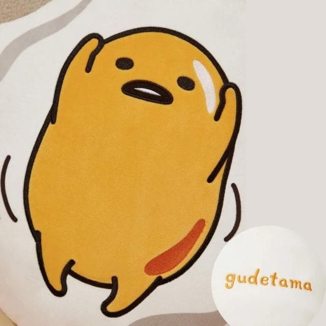【gudetama 蛋黃哥】蛋黃哥Gudetama超柔絨毛抱枕靠墊靠枕玩偶枕頭(男友女友生日情人聖誕交換禮物)