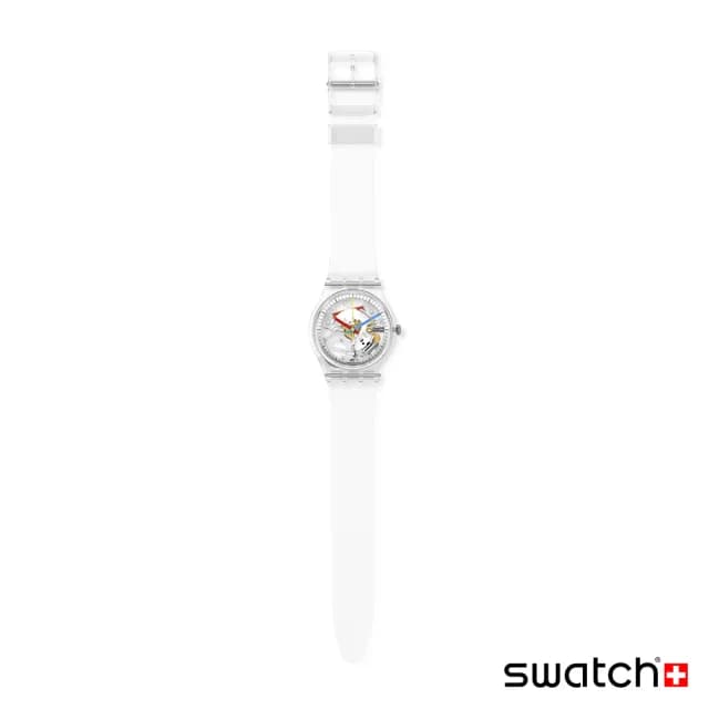 【SWATCH】CLEARLY GENT 經典手錶/男錶/女錶/瑞士製造 SO28K100-S06(34mm)