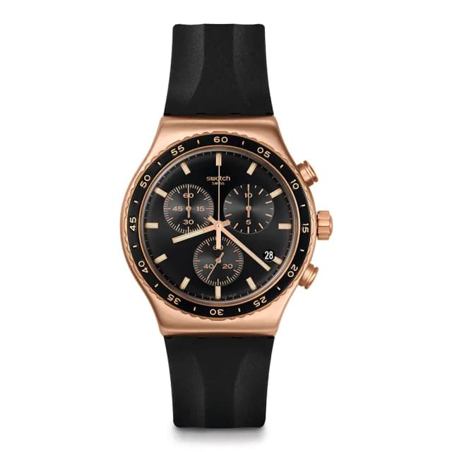 【SWATCH】STAIN SHEEN 金屬運動手錶/男錶/女錶/瑞士製造 YVG410(43mm)