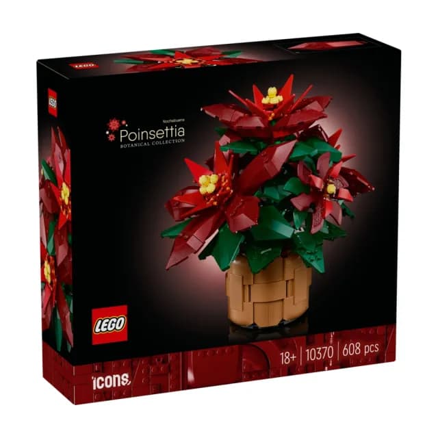 【LEGO 樂高】Icons 10370 聖誕紅(居家擺飾 節慶禮物)S