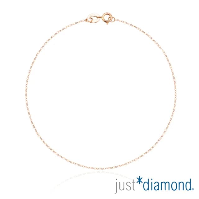 【Just Diamond】18K玫瑰金O型細鍊MN(40cm)