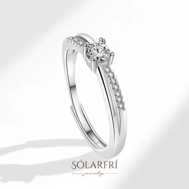 【SOLARFRi】輕奢閃耀戒指｜可調整戒圍大小禮盒包裝(情人女友母親老婆紀念日告白禮物)