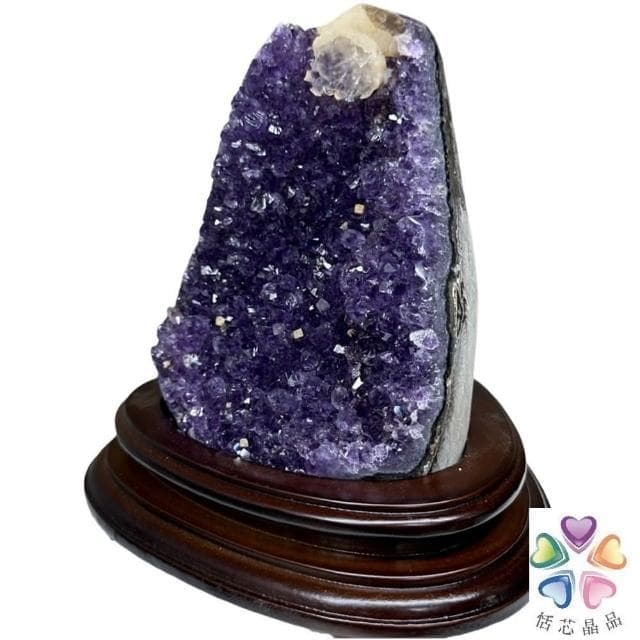 【恬芯晶品】PJ13烏拉圭方解石水晶開運外來財(紫水晶消磁淨化財運財位招財招貴人紫晶鎮新年禮物新春)
